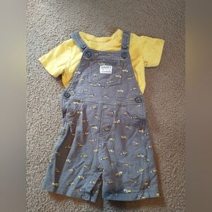 Gray Overalls with Yellow Shirt for Kids